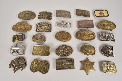 Lot 360 - A group of 25 Western Cowboy Belt Buckles