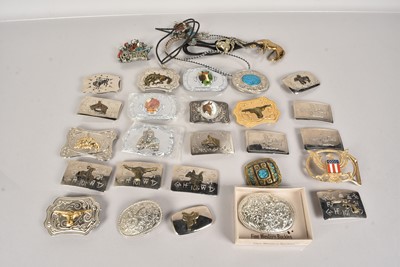 Lot 362 - A collection of various Western Cowboy Belt Buckles