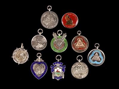 Lot 540 - A selection of silver hallmarked Motor Cycle medals