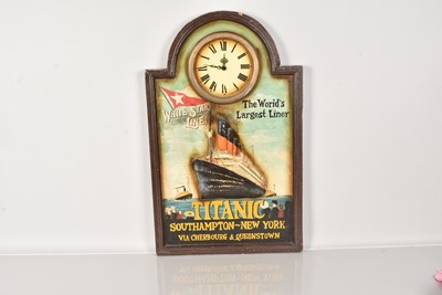 Lot 544 - A modern Titanic Wall Clock