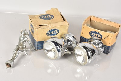 Lot 547 - A pair of vintage Hella Car Lamp/Mirrors