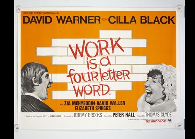 Lot 173 - Work Is A Four Letter Word (1968) UK Quad Poster