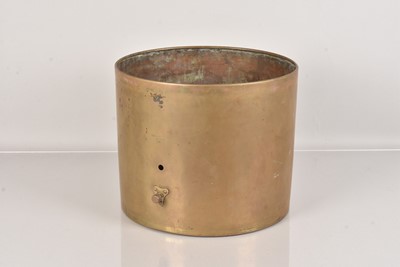 Lot 612 - A WWI Brass military drum shell