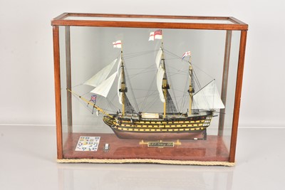 Lot 622 - A cased model of HMS Victory