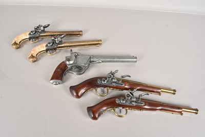 Lot 623 - A group of five replica decorative pistols