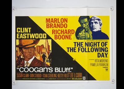 Lot 178 - Coogan's Bluff / The Night of the Following Day UK Quad Poster
