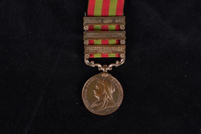 Lot 733 - Bronze India Medal 1896 with three clasps