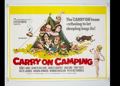 Lot 195 - Carry On Camping (1970) Quad Poster