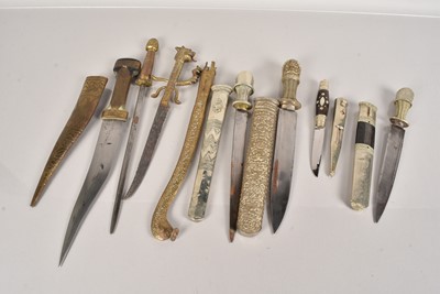 Lot 829 - A collection of Indo-Persian Knives and Daggers