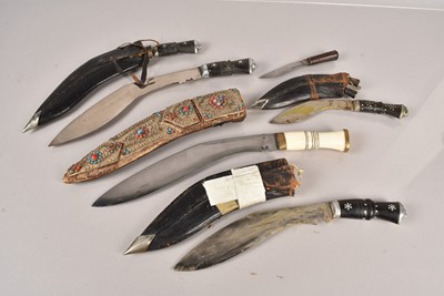 Lot 830 - A Middle Eastern Bone Handled Kukri knife and scabbard