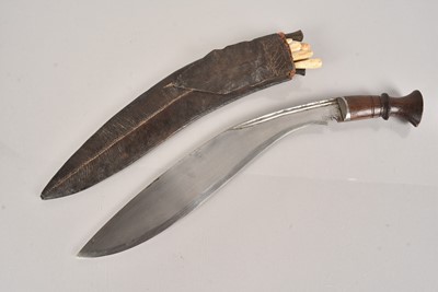 Lot 844 - A Middle Eastern Kukri knife