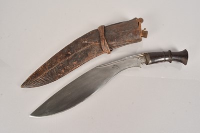 Lot 845 - A Middle Eastern Kukri knife