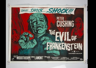 Lot 199 - The Evil of Frankenstein (1964) UK Quad Poster