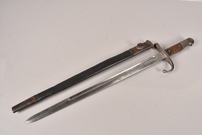 Lot 866 - A Turkish 1890 Pattern Ottoman period bayonet and a scabbard