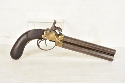 Lot 922 - A 19th Century Belgian 'ELG' Double Barrelled Percussion Cap pistol