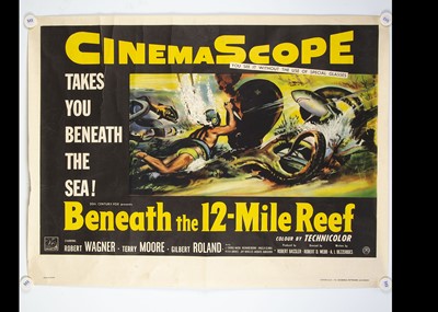 Lot 214 - Beneath The 12 Mile Reef (1953) Quad Poster