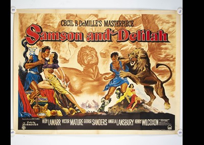 Lot 215 - Samson and Delilah (1949) Quad Poster