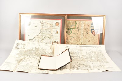 Lot 84 - Two antique framed paper maps