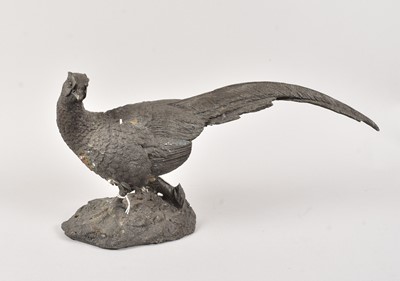 Lot 93 - A Victorian cast iron figure of a pheasant