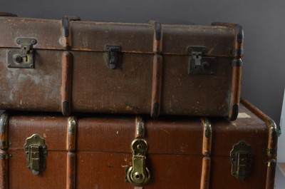 Lot 101 - Two steamer trunks