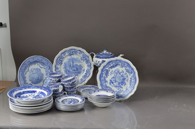 Lot 107 - An Old Willow English Ironstone  by Washinton pottery tea set