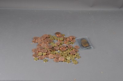 Lot 148 - A collection of loose pennies and three pence coins