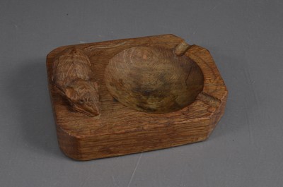 Lot 151 - A Robert Thompson 'Mouseman' carved oak ashtray