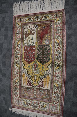 Lot 153 - An Afghan pictorial rug or wall-hanging