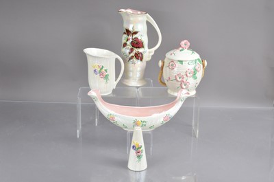 Lot 217 - A group of Maling cream and lustre glazed Art Deco period items