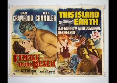 Lot 229 - This Island Earth / Female on the Beach UK Quad Poster