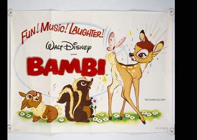Lot 230 - Bambi UK Quad poster
