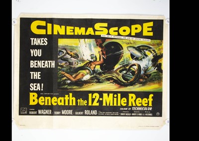 Lot 231 - Beneath The 12 Mile Reef (1953) Quad Poster