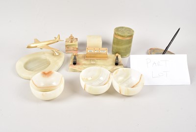 Lot 264 - A large collection of carved onyx items