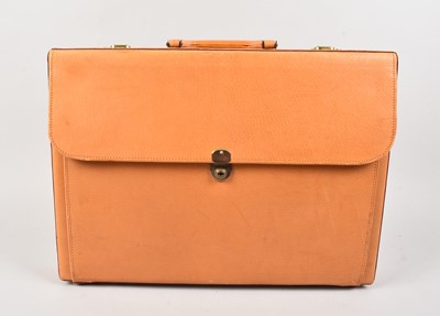 Lot 265 - A c1980s tan leather briefcase