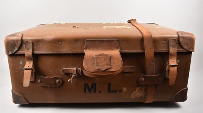 Lot 267 - Two large Vintage travel trunks