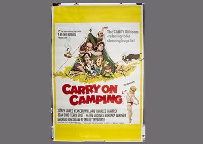 Lot 235 - Carry On Camping (1970) Bus Stop Poster