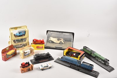 Lot 297 - A small group of diecast models and other train related items and more