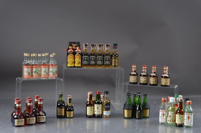 Lot 329 - A collection of Glass mini spirits (67 x 50ml)