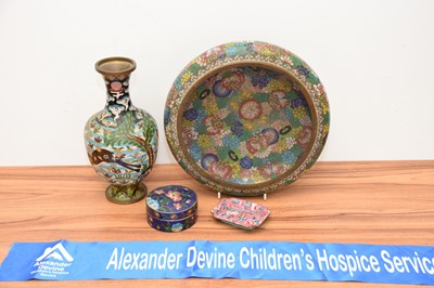 Lot 364 - Four Chinese enamelled items