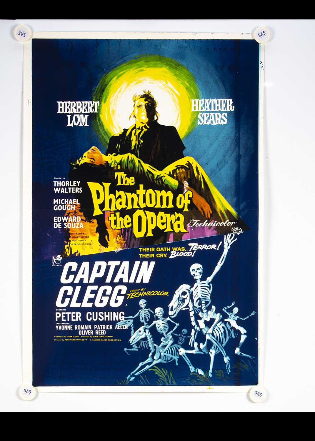 Lot 245 - Phantom Of The Opera / Captain Clegg Double Crown Poster