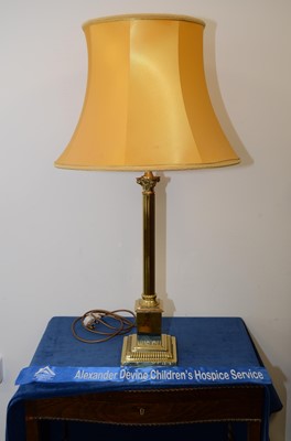 Lot 395 - A late 20th century brass table lamp base