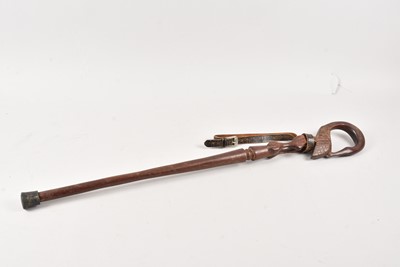 Lot 419 - Carved African hardwood walking stick