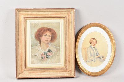 Lot 438 - A Victorian watercolour of a Lady in the manner of R Poate