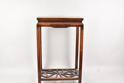 Lot 443 - A mid 20th century Chinese Hardwood side table