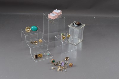 Lot 456 - A selection of rings and pendants, including costume jewellery.