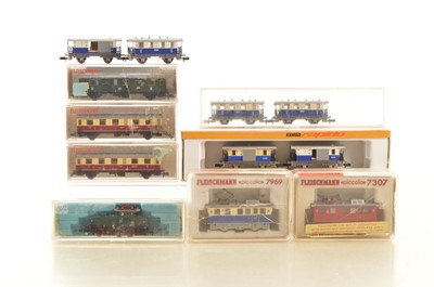 Lot 20 - Continental Electric Locomotives and Four Wheeled Coaches Including Eidelweissbahn (12)