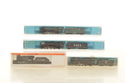 Lot 23 - Rivarossi and Arnold N Gauge American Steam Locomotives with Tenders