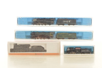 Lot 24 - Rivarossi and Arnold N Gauge American Steam Locomotives with Tenders