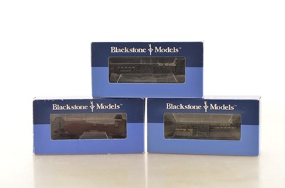 Lot 54 - Blackstone Models HOn3 D&RGW Caboose and Stock Cars (3)