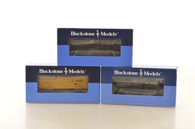 Lot 56 - Blackstone Models HOn3 D&RGW Refrigerator and Stock Cars (3)